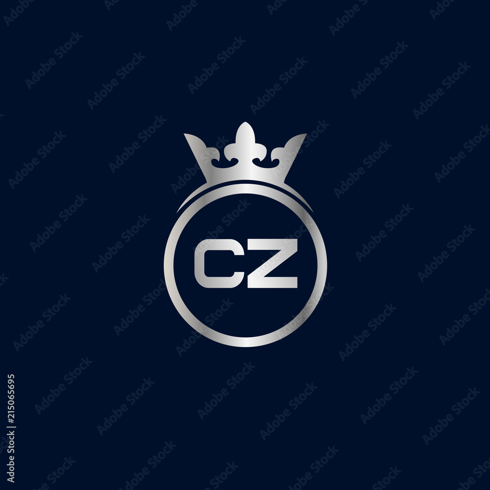 Initial Letter CZ Logo Template Design - obrazy, fototapety, plakaty 