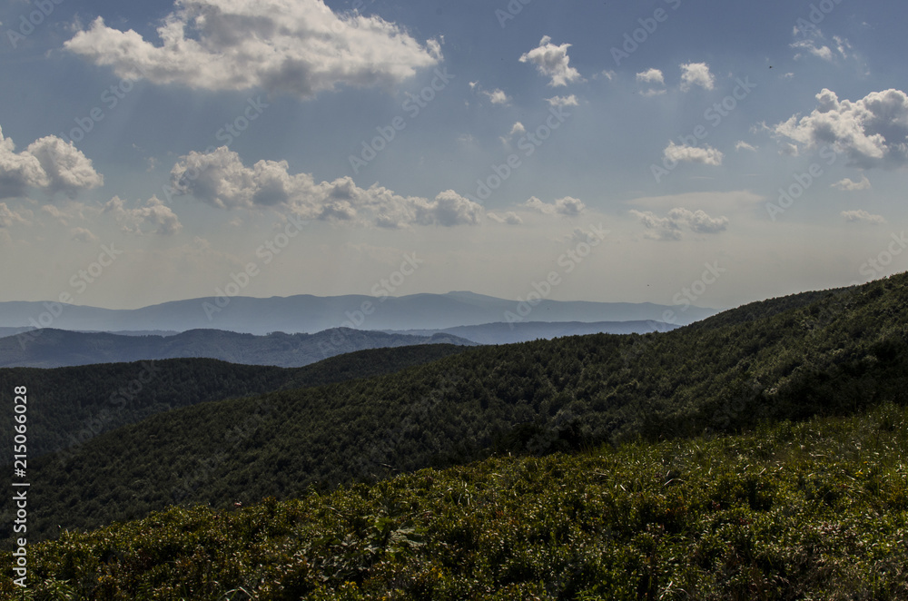 Fototapeta premium panorama Bieszczady połoniny