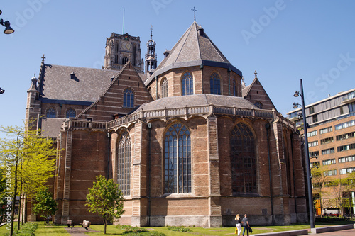 The Church of St. Lawrence (Grote of Sint-Laurenskerk, 1449-1525) is a Protestant Church in the center of Rotterdam. It is the only remnant of a medieval city . photo
