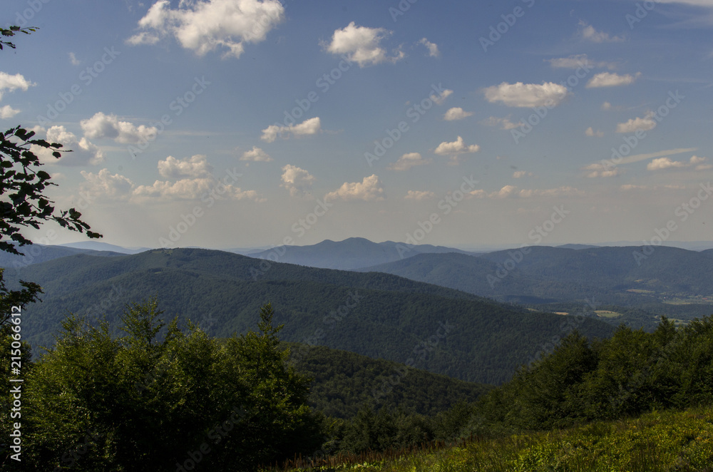 Obraz premium panorama Bieszczady połoniny