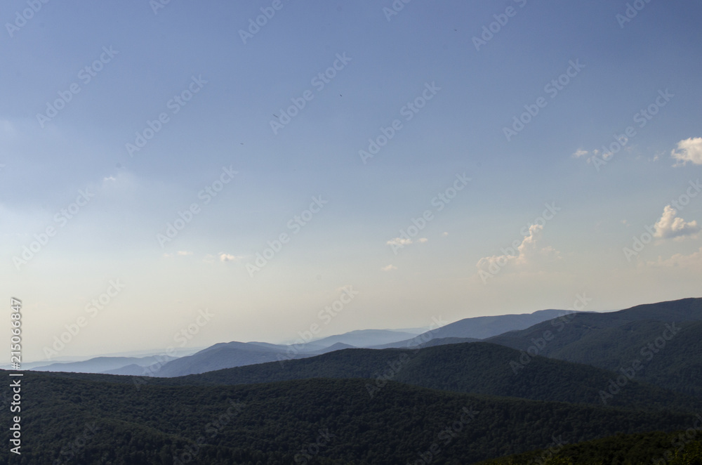 Fototapeta premium panorama Bieszczady połoniny