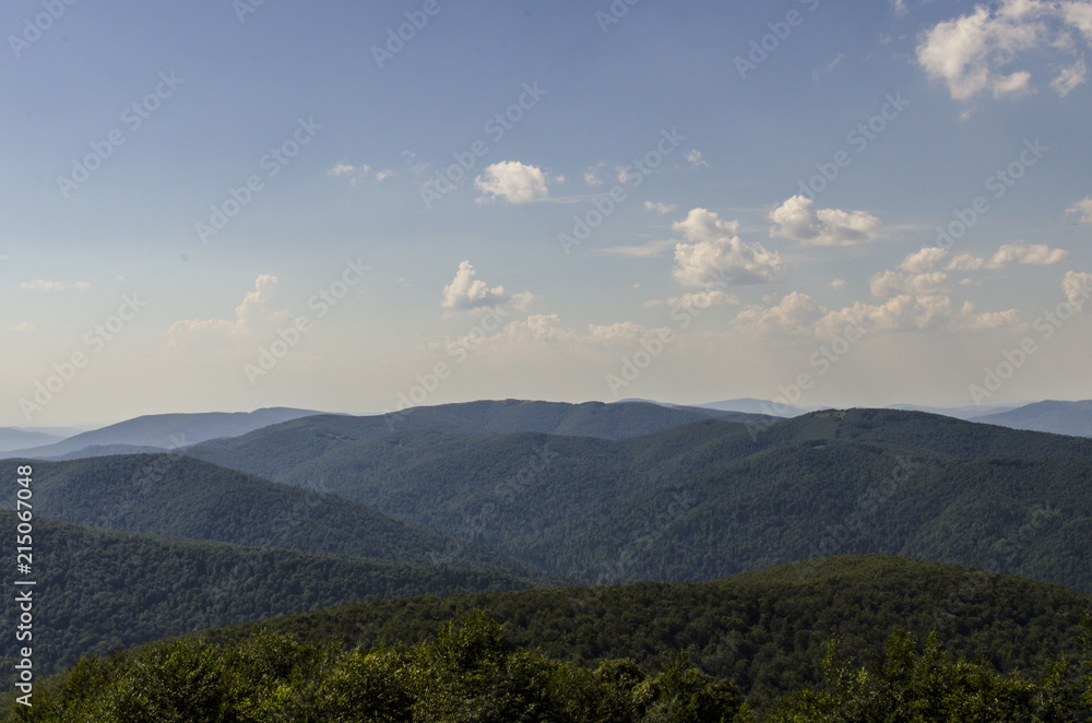 Obraz premium panorama Bieszczady połoniny