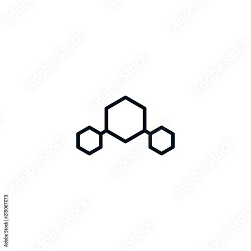 chemical icon symbol c02 logo outline line art