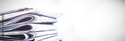 Stacks of newspapers  photo