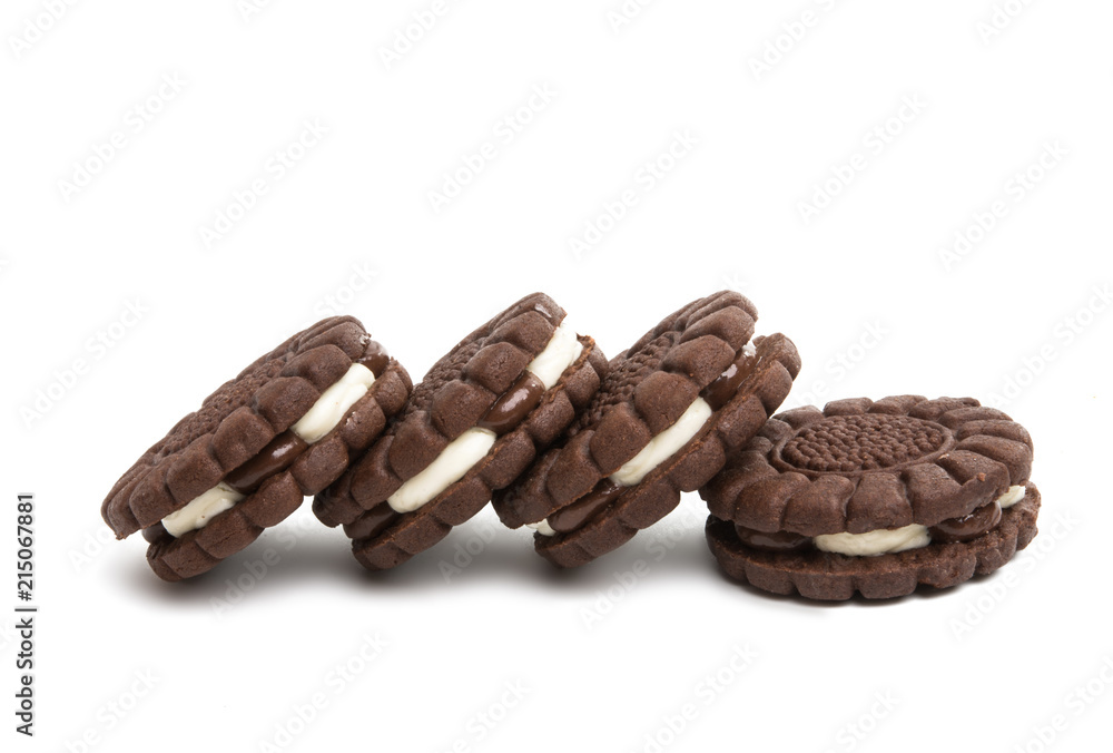 biscuits sandwich with cream isolated biscuits sandwich with cream isolated