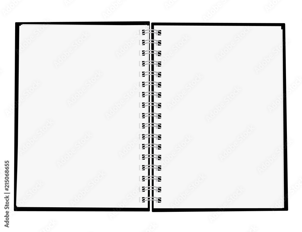 realistic empty open notebook mock up realistic empty open notebook mock up