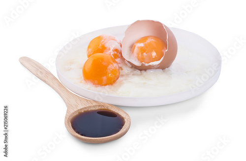 Boiled eggs, mineral water