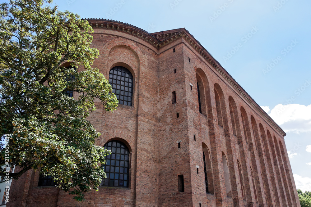 The Basilica of Constantine or Aula Palatina, in Trier, Germany. The basilica was built in the 4th century.