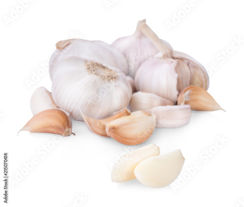 garlic, isolated on white background, clipping path, full depth of field