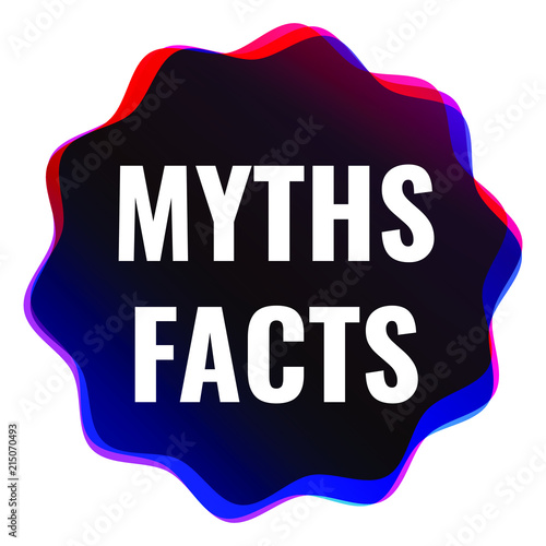 Myths facts icon. Vector illustration on white background.