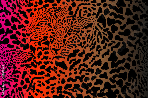 Canvas Print Seamless vector animal print.