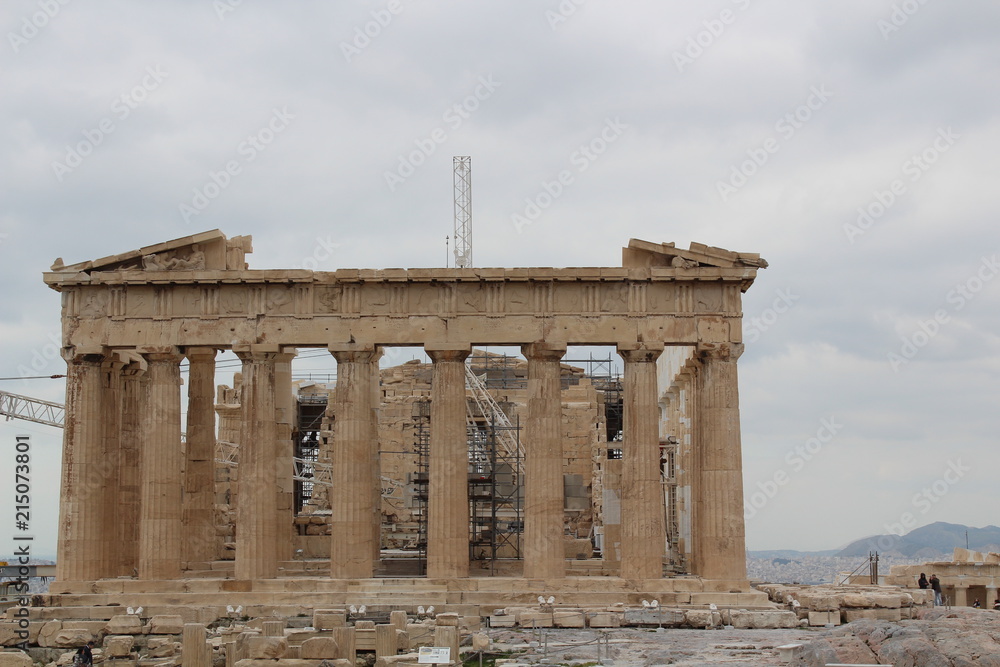 Obras de remodelación en el Partenón 