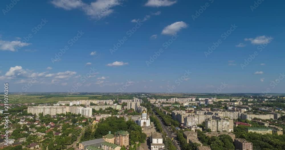 Ukraine. Rivne city. timelapse from the air Ukraine. Rivne city. timelapse from the air