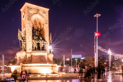 Republic Monument on Taksim square in Istanbul photo