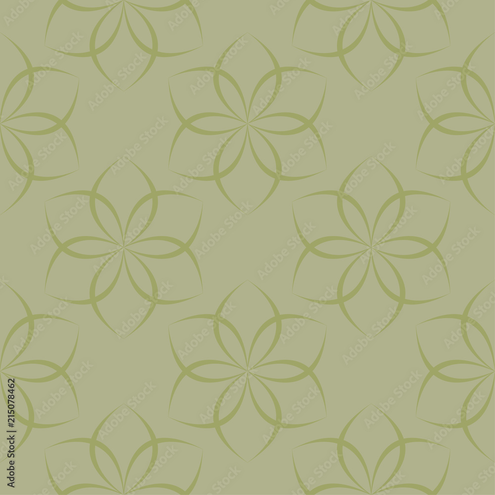 Olive green floral design. Seamless pattern Olive green floral design. Seamless pattern