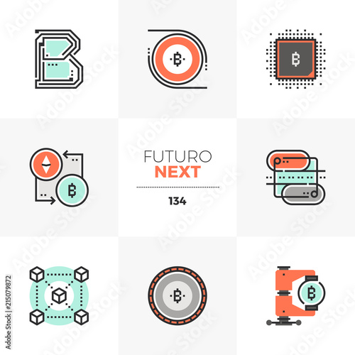 Blockchain Technology Futuro Next Icons