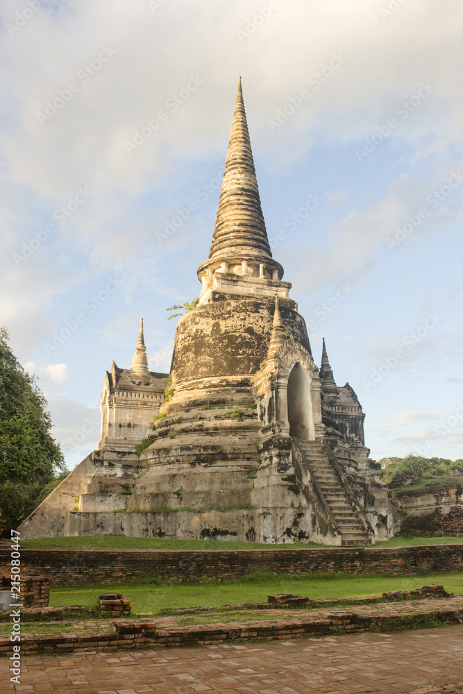 Impressive Chedi of Wat Phra Si Sanphet temple in Ayutthaya near Bangkok, Thailand.
