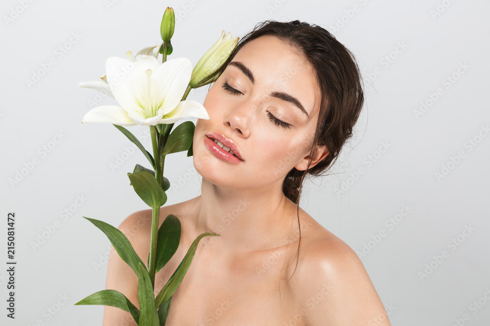 Beauty portrait of a pretty young topless woman Beauty portrait of a pretty young topless woman