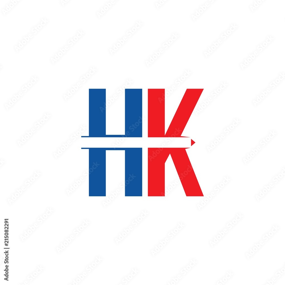 HK Logo Vector Template Design Illustration HK Logo Vector Template Design Illustration