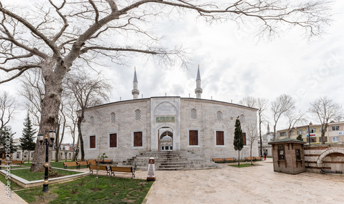 Fototapeta Naklejka Na Ścianę i Meble -  Exterior view of Valide-i Cedid Mosque in Istanbul