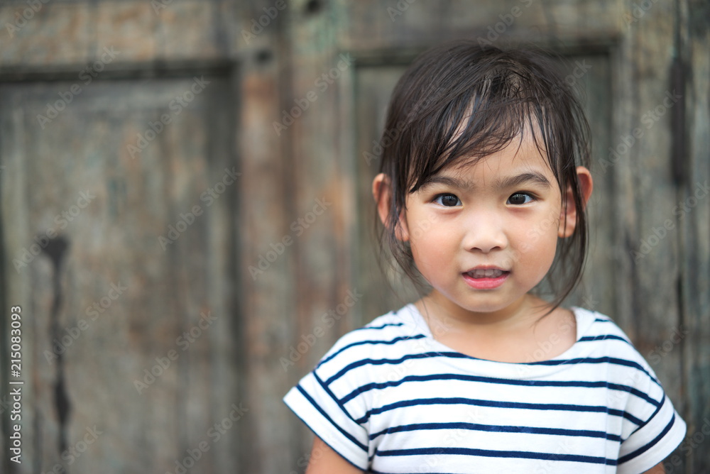 Portrait Asian cute little girl smiling happy Portrait Asian cute little girl smiling happy