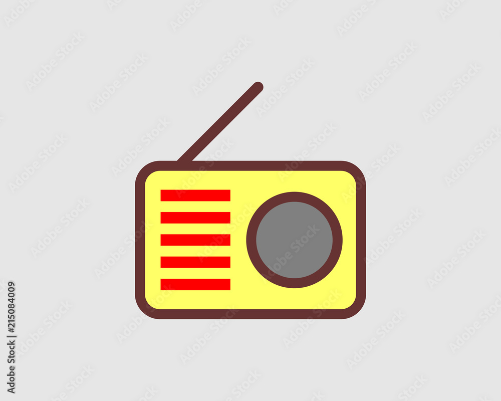Retro radio vector Retro radio vector