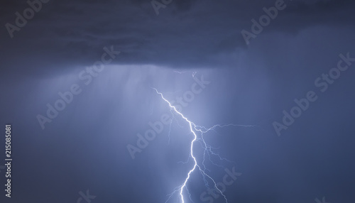powerful lightning strikes