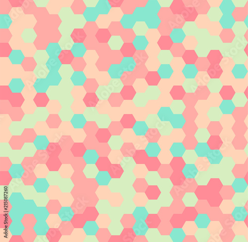 Wallpaper Mural abstract background pattern of hexagons, pastel colors Torontodigital.ca