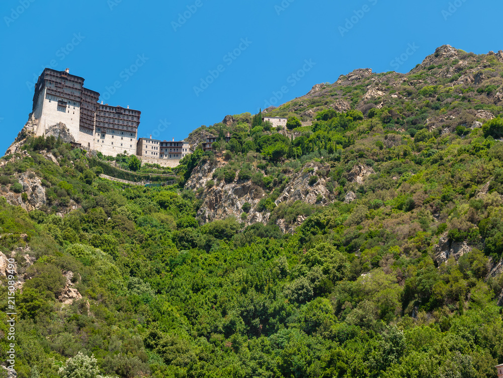 monastery buildings on Mount Athos, Greece