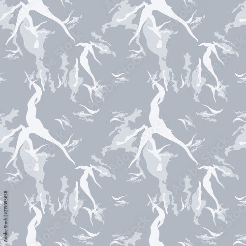 Military camouflage seamless pattern in different shades of grey color