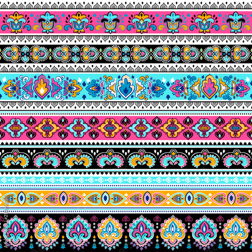 Bohemian Indian Mandala print. Vintage Henna tattoo style