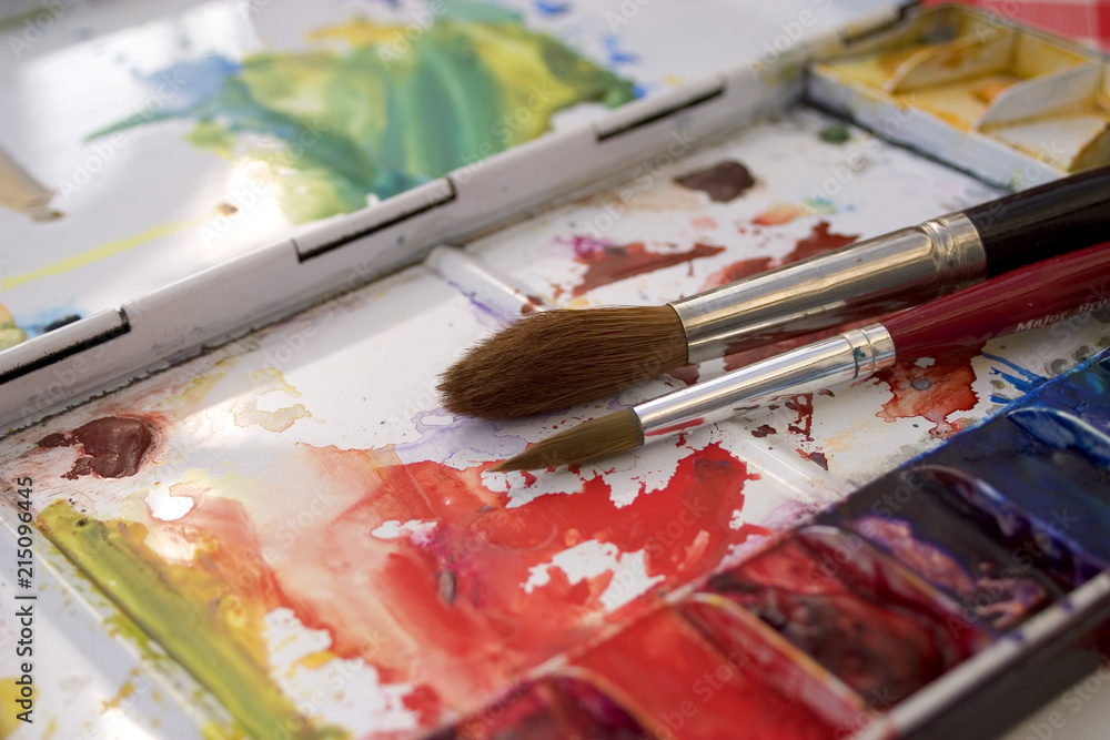 Obraz premium Watercolour paint palette