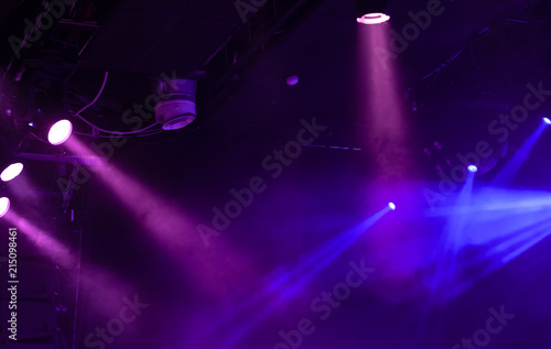 Blue and purple scenic lights