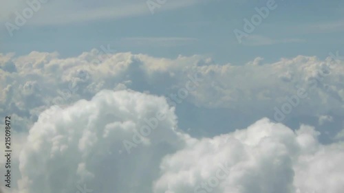 Clouds View Through Plane Window - Slide - Right To Left  photo