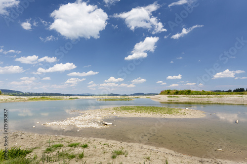 Wasserloser Forggensee im Ostallg  u  Deutschland