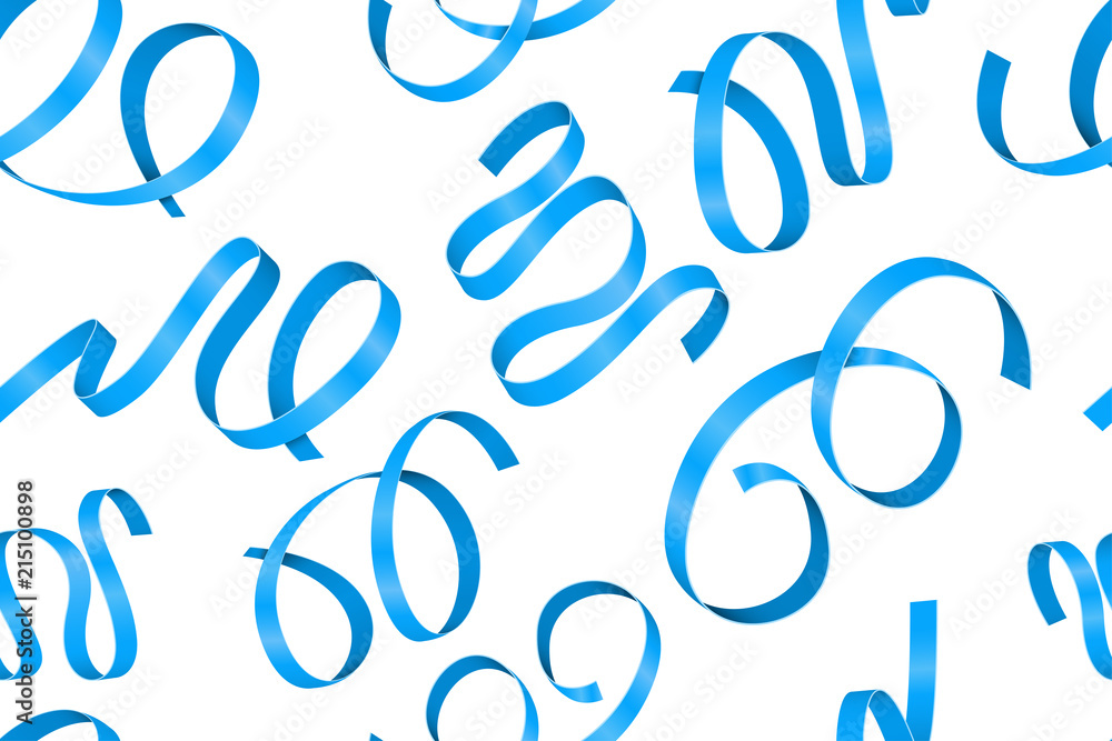 Blue ribbon. Seamless pattern Blue ribbon. Seamless pattern