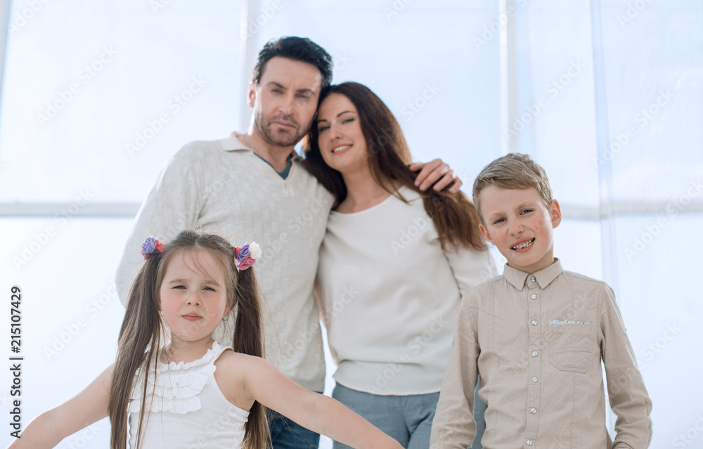 portrait of a happy modern family portrait of a happy modern family
