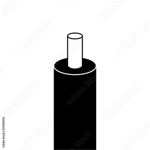 Wire | flat black and white vector illustration