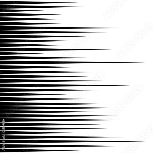 Black horizontal vector lines. Comic book style design speed, striving forward.