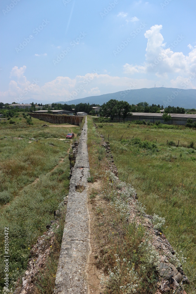 Old aqueduct in Skopje, Republic of Macedonia
