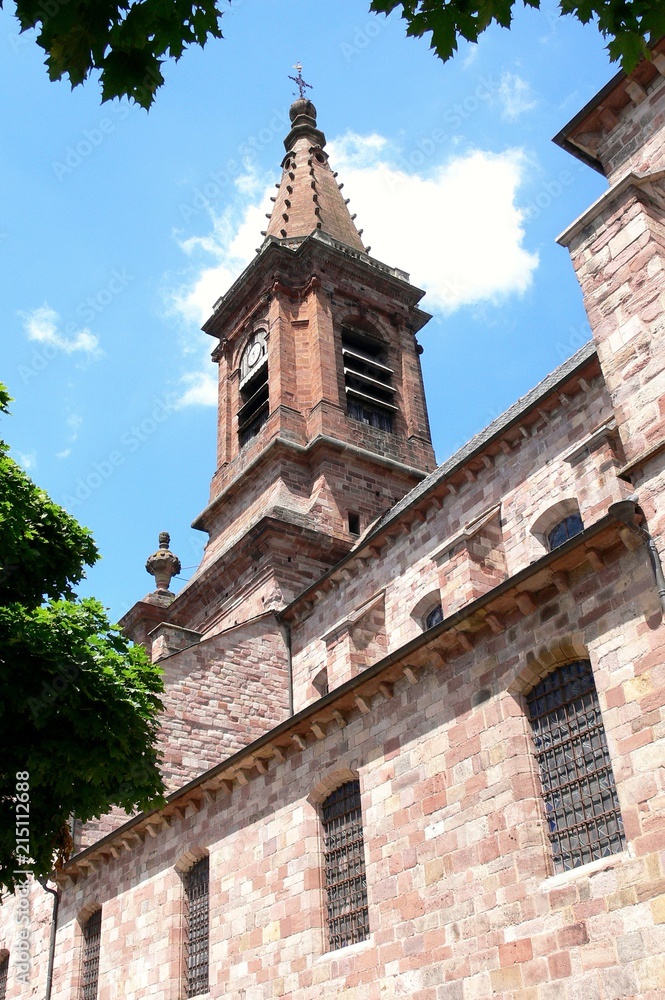 Bell tower of the church Saint-Amans in Rodez, Aveyron, France 
