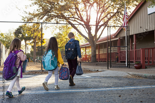 Children walking to school 