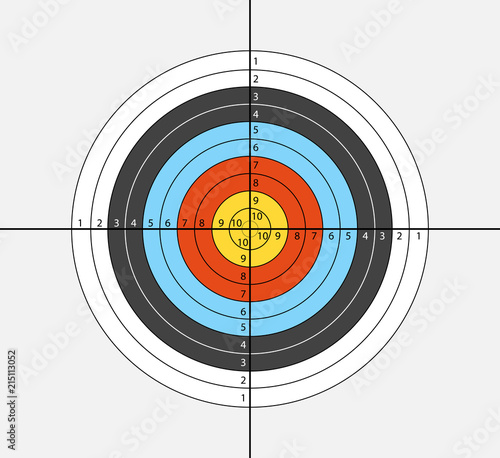 Aim for archery, crossbow, on white background. Vector illustration for your designs.