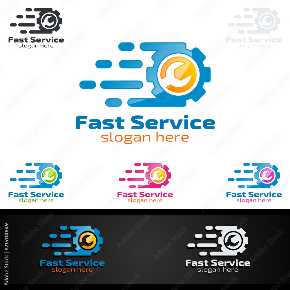 Car Service Logo with Car and repair Concept