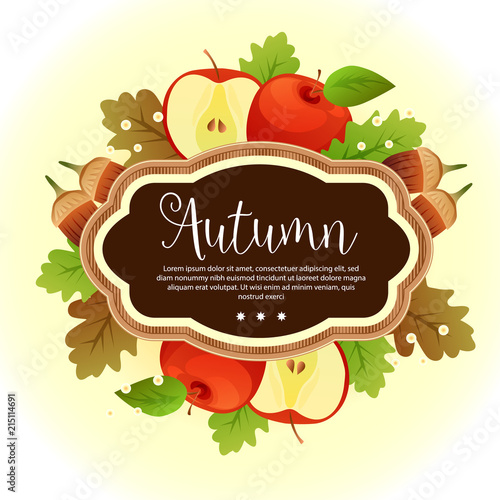 garden foliage template autumn apple canary