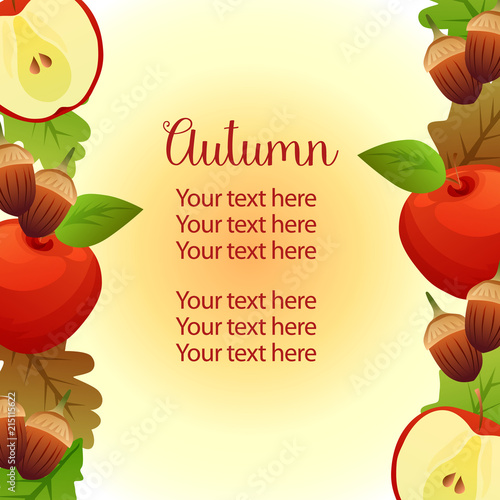 garden vertical border template autumn canary apple