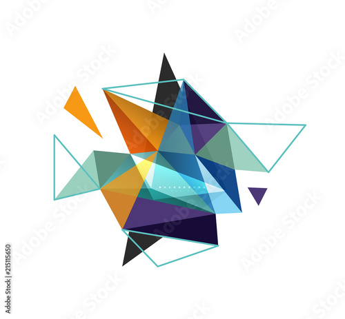 Free Download Vector triangle abstract background, low poly concept - GFXLoad