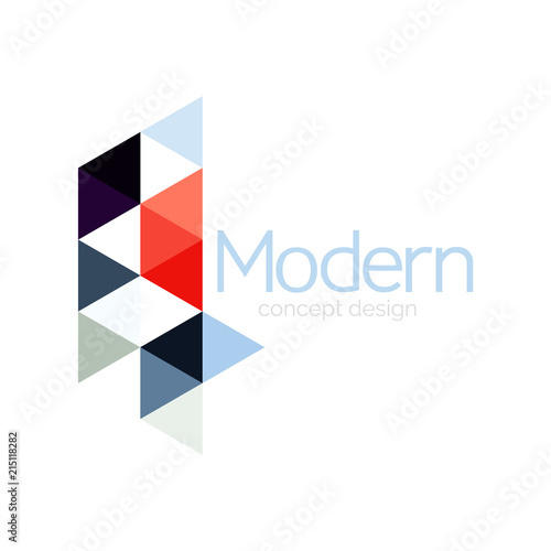 Triangle shape design abstract business logo icon design. Company logotype branding emblem idea