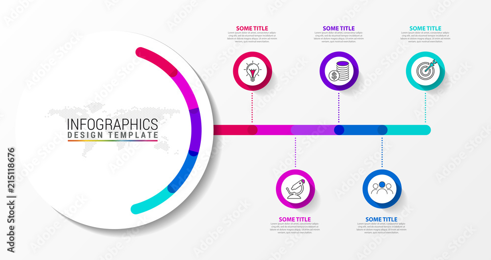 Infographic design template. Creative concept with 5 steps Infographic design template. Creative concept with 5 steps