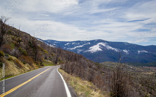 Driving through the mountains